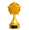 Gold Trophy With Star