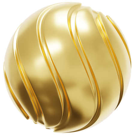 Gold Wave Crest  3D Icon