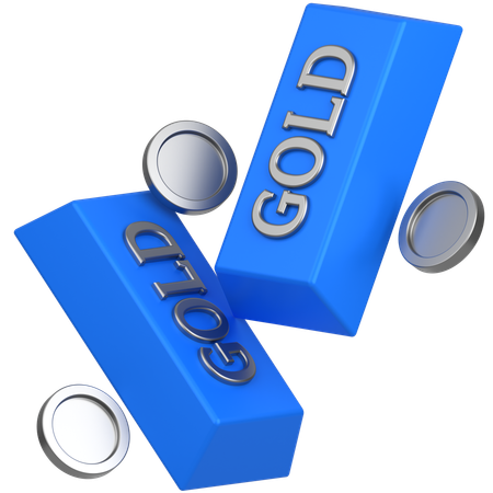 Gold with coin  3D Icon