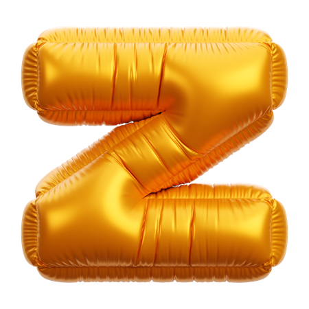 Goldener Ballon Buchstabe Z  3D Icon