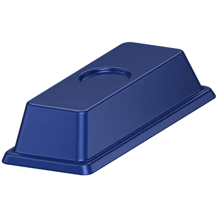 3 D Icon Of A Single Blue Bar 3D Icon