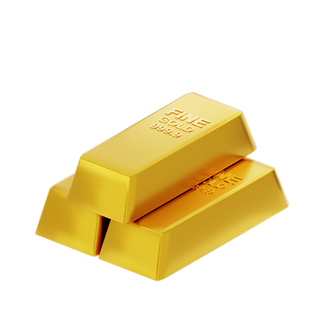 Goldbarren 1  3D Icon