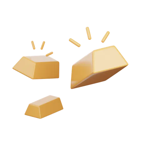 Goldbarren  3D Icon