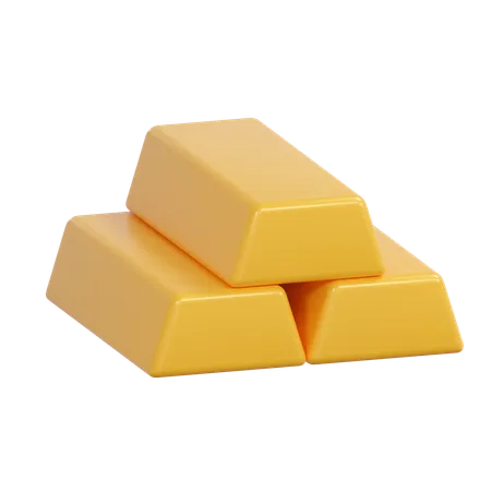 Goldbarren  3D Icon