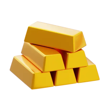 Goldbarren  3D Icon