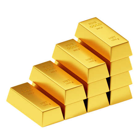 Goldbarren  3D Icon