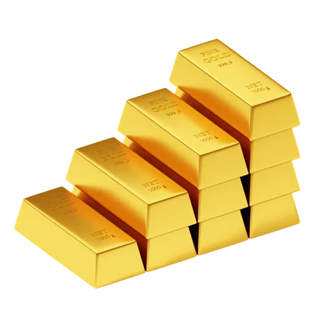 Goldbarren  3D Icon