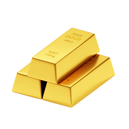 Goldbarren  3D Icon