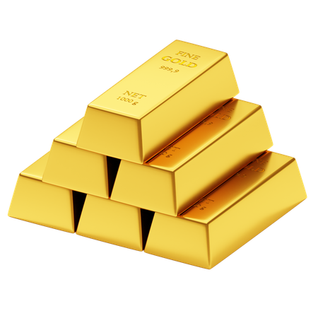 Goldbarren  3D Icon