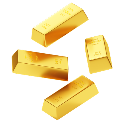 Goldbarren  3D Icon