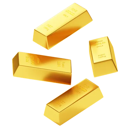 Goldbarren  3D Icon