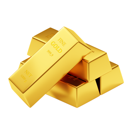 Goldbarren  3D Icon