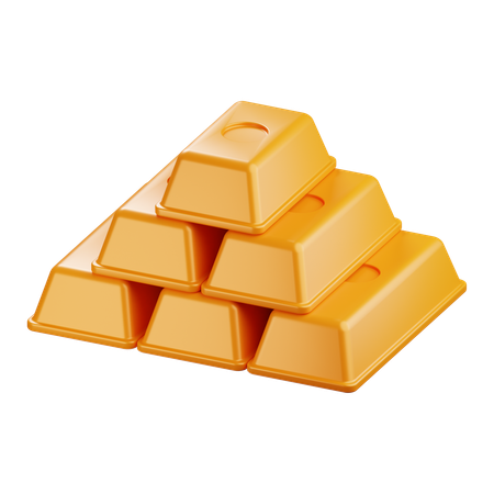 Goldbarren  3D Icon