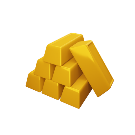 Goldbarren  3D Icon