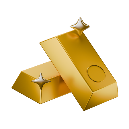 Goldbarren  3D Icon