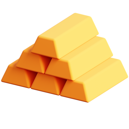 Goldbarren  3D Icon