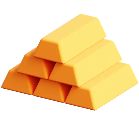 Goldbarren  3D Icon