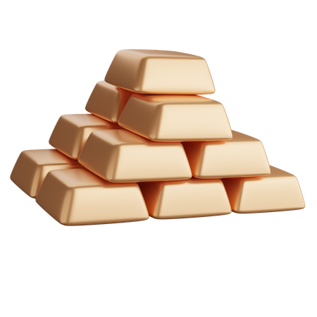 Goldbarren  3D Icon