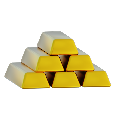 Goldbarren  3D Icon