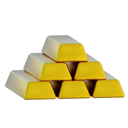 Goldbarren  3D Icon