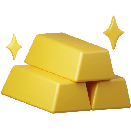 Goldbarren  3D Icon