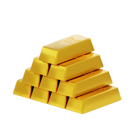 Goldbarren 3  3D Icon