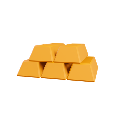 Goldbarren  3D Icon