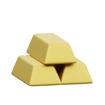 Goldbarren  3D Illustration