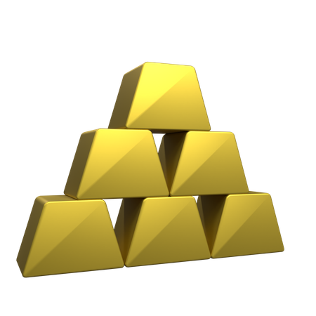 Goldbarren  3D Illustration