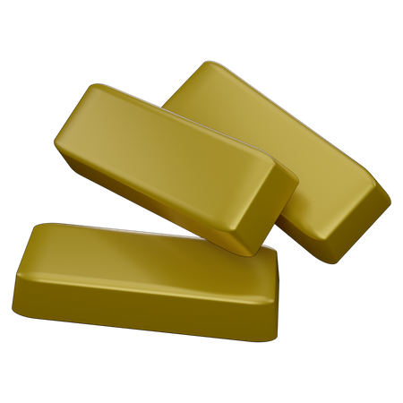 Goldbarren  3D Icon