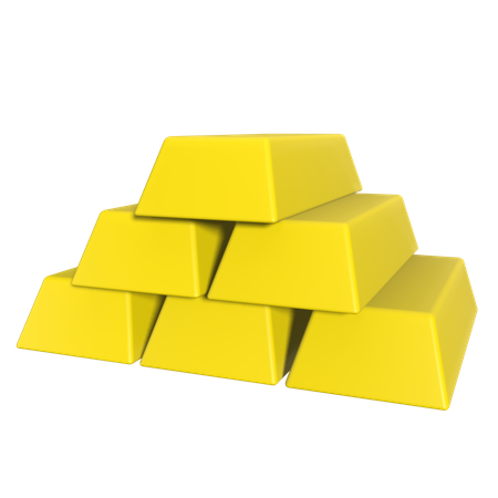 Goldbarren  3D Icon