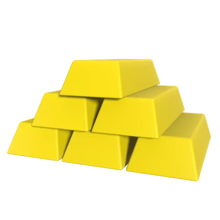 Goldbarren  3D Icon