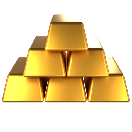 Goldbarren  3D Icon