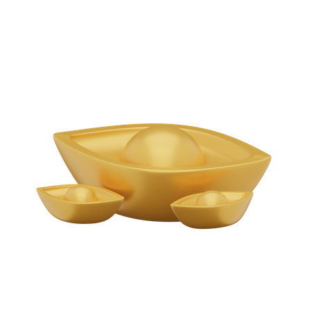 Goldbarren  3D Icon