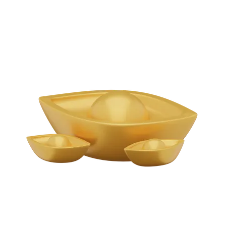 Goldbarren  3D Icon