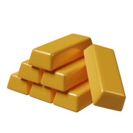 Goldbarren  3D Icon