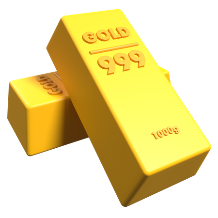 Goldbarren  3D Icon