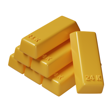 Goldbarren  3D Icon