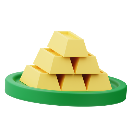 Goldbarren  3D Icon