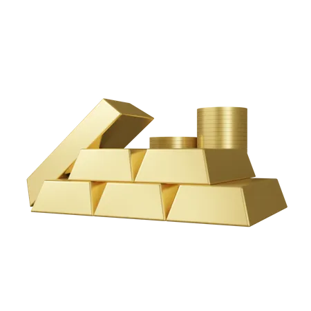 Goldbarren  3D Icon