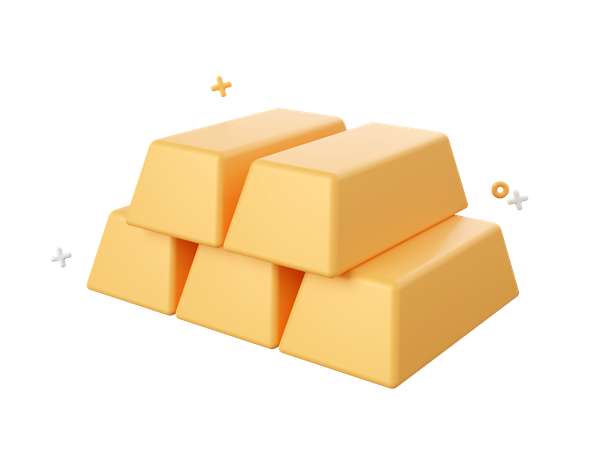 Goldbarren  3D Icon