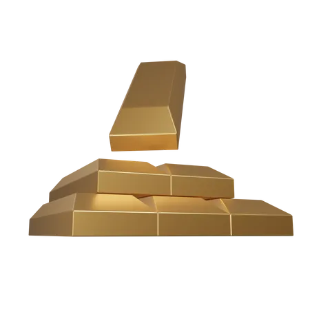 Goldbarren  3D Icon