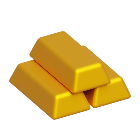 Goldbarren  3D Icon