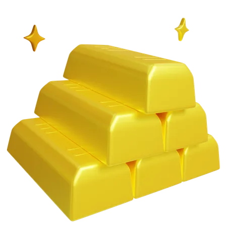 Goldbarren  3D Icon