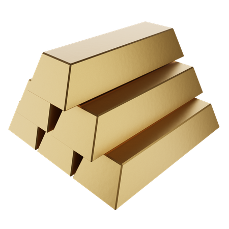 Goldbarren-Stapel  3D Icon