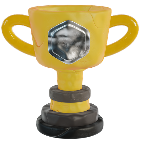 Golden Achievement Trophy  3D Icon