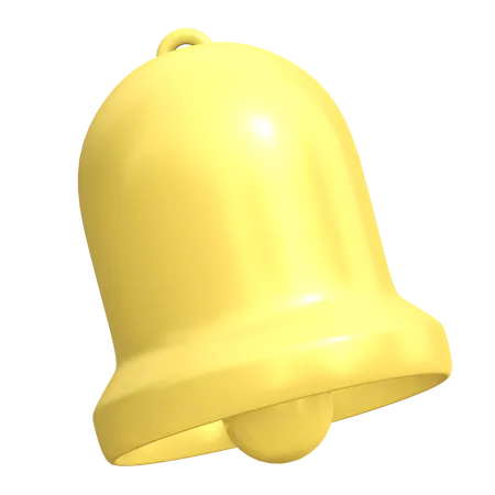 Golden alarm bell  3D Illustration