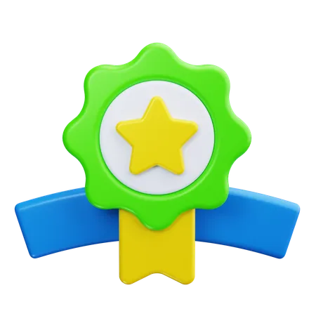 황금 배지  3D Icon