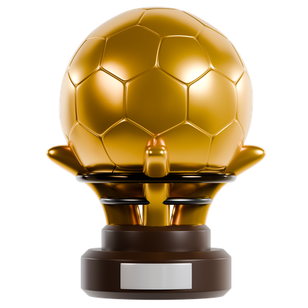 Golden Ball Trophy  3D Icon