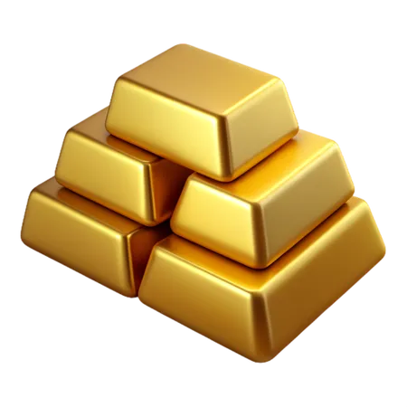 Golden bars  3D Icon